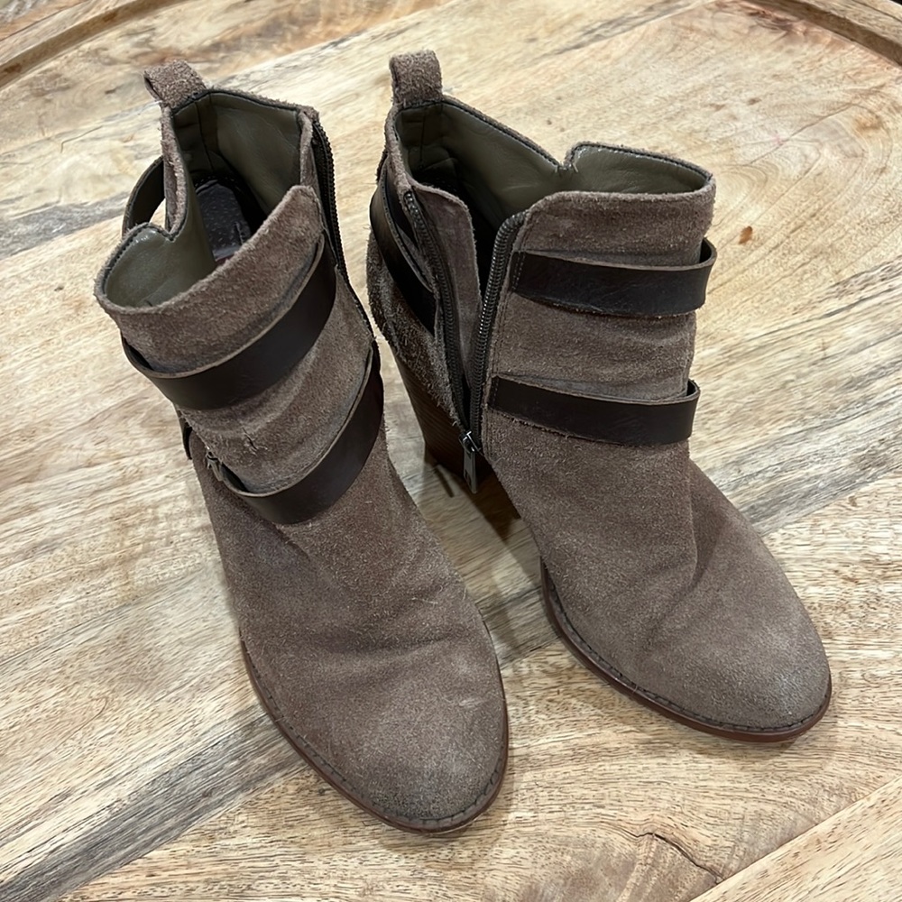 Ivanka Trump Suede Buckle Booties
